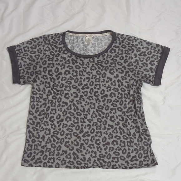 Lucky Brand Leopard Print Top, Color Gray Size XXL - Picture 1 of 13